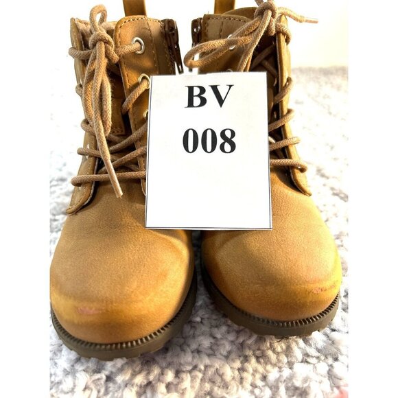 Place Toddler Girls Swede Boots/Shoes Brown Tie Zip Size 9 - Picture 8 of 8